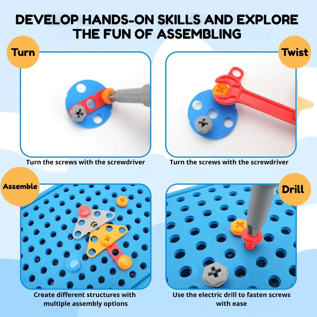 Little Engineer DIY Montessori Tool Box Set (Ages 3+) - Image 14
