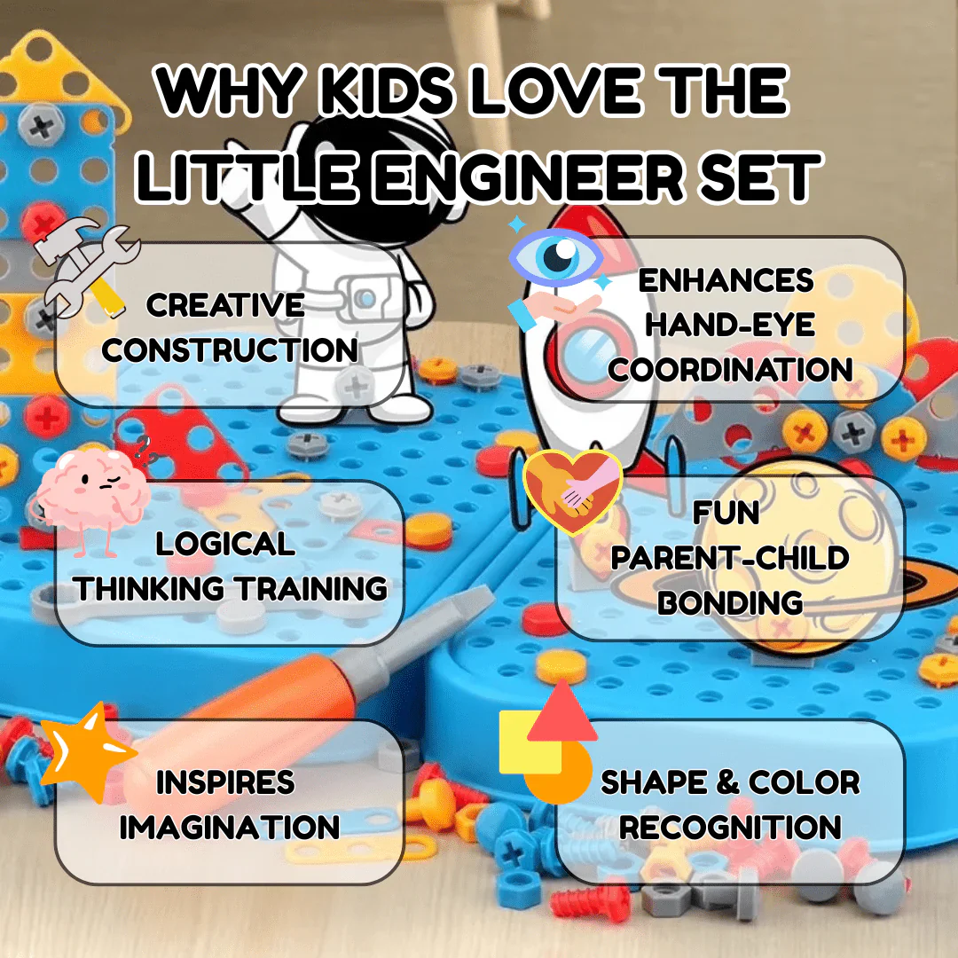 Little Engineer DIY Montessori Tool Box Set (Ages 3+) - Image 4