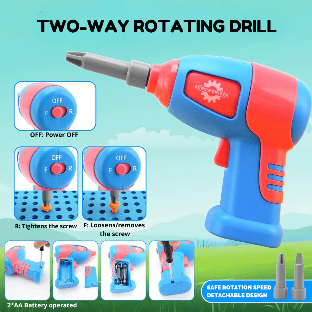 Little Engineer DIY Montessori Tool Box Set (Ages 3+) - Image 9