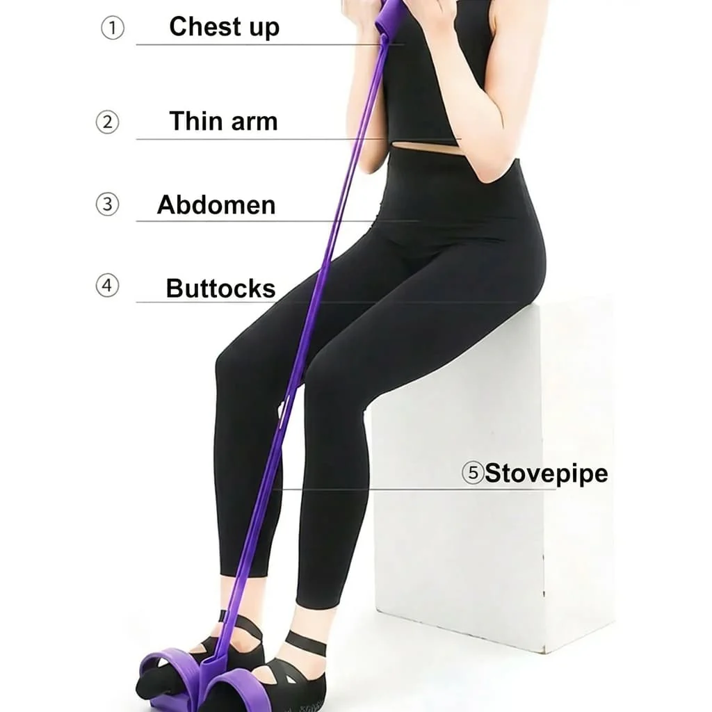 Yoga Pedal Puller Resistance Band With Handles - Image 7