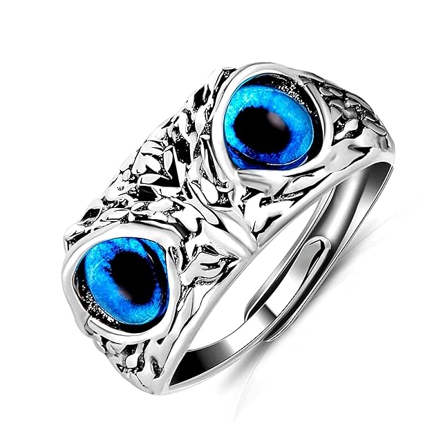 925 Silver Owl Ring (Adjustable size) - Image 2