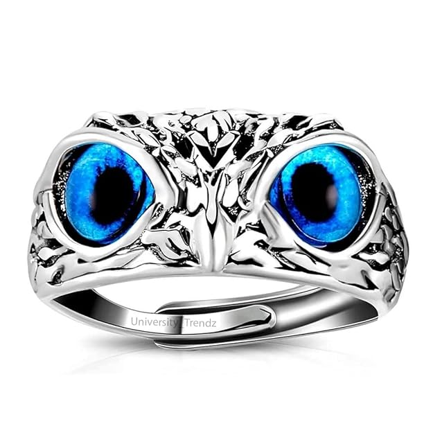 925 Silver Owl Ring (Adjustable size) - Image 3