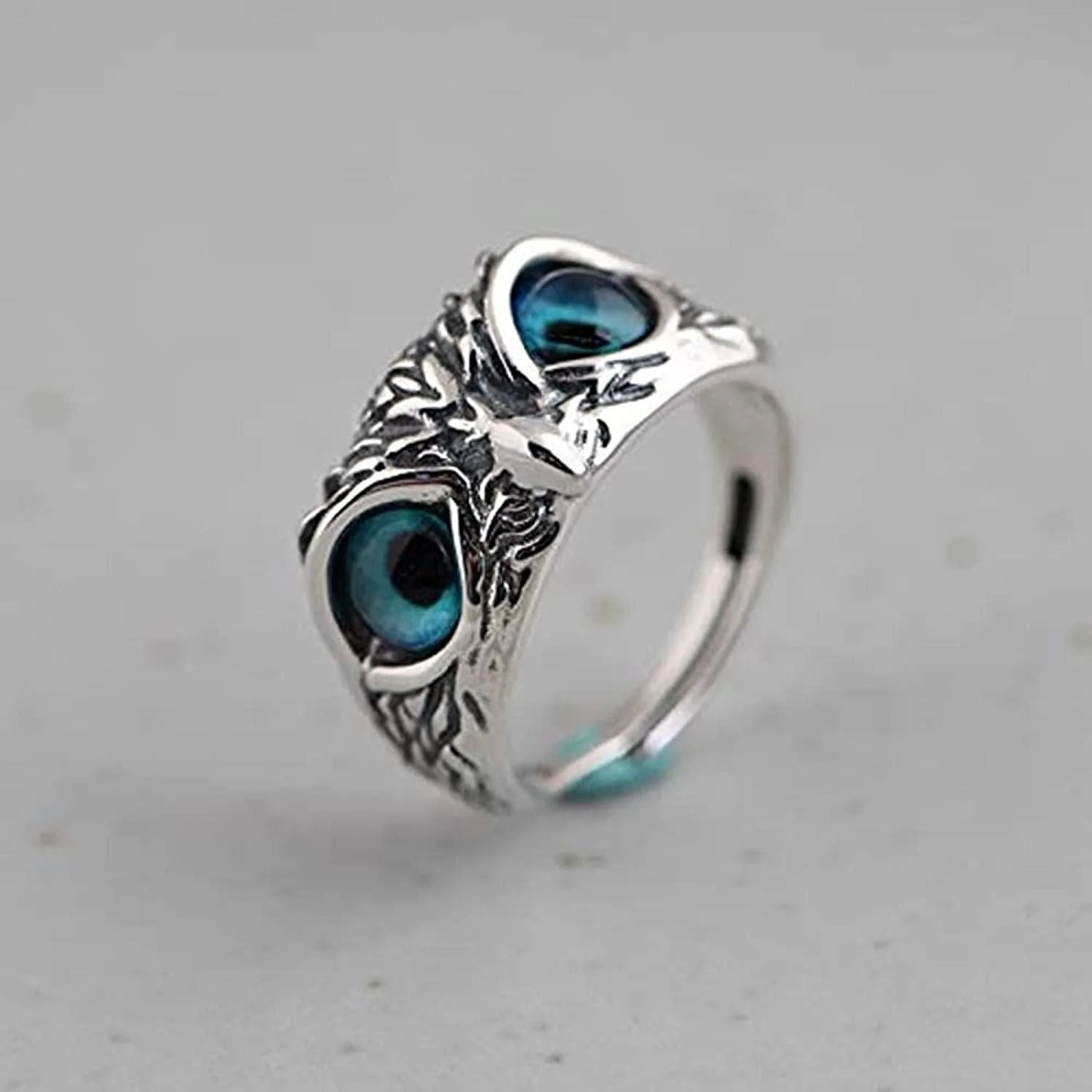 925 Silver Owl Ring (Adjustable size) - Image 7