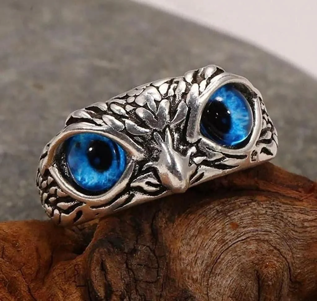925 Silver Owl Ring (Adjustable size) - Image 8