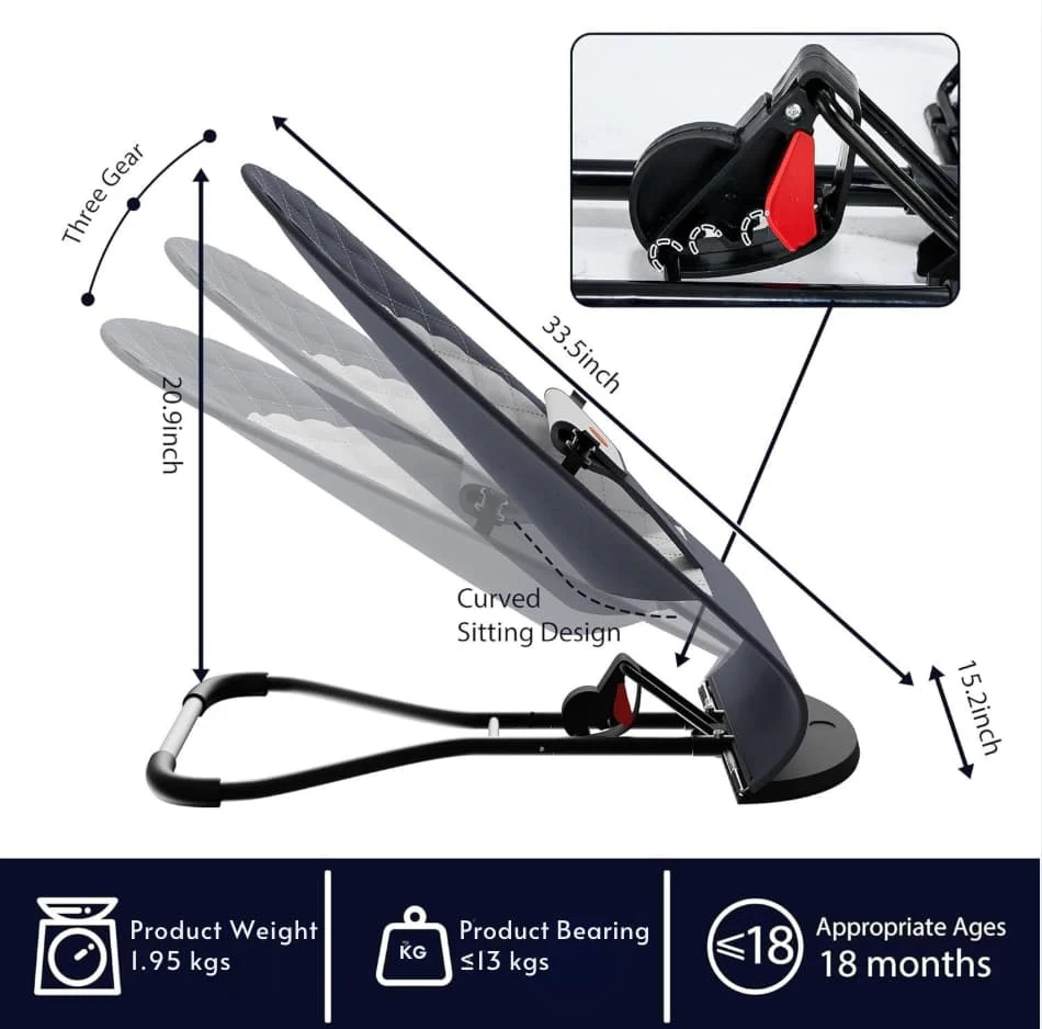Portable Baby Bouncer Seat for Infants, 0-18 Months, 3 Modes of Use with Rocker & Stationary Options - Image 4