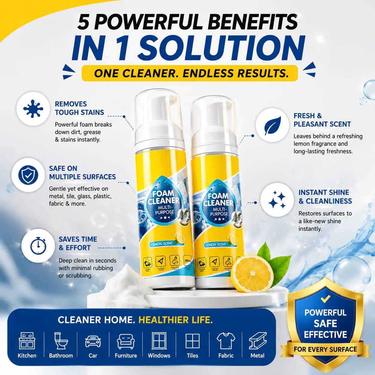 Heavy Duty All in One Multi-Purpose Stain Remover - Buy 1 Get 1 Free - Image 3