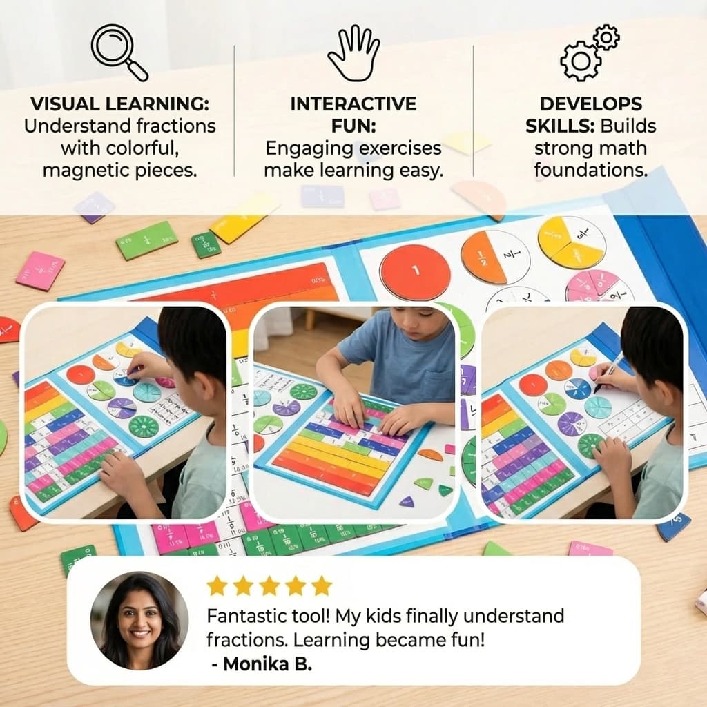 Magnetic Fractions Board for Kids - Image 3