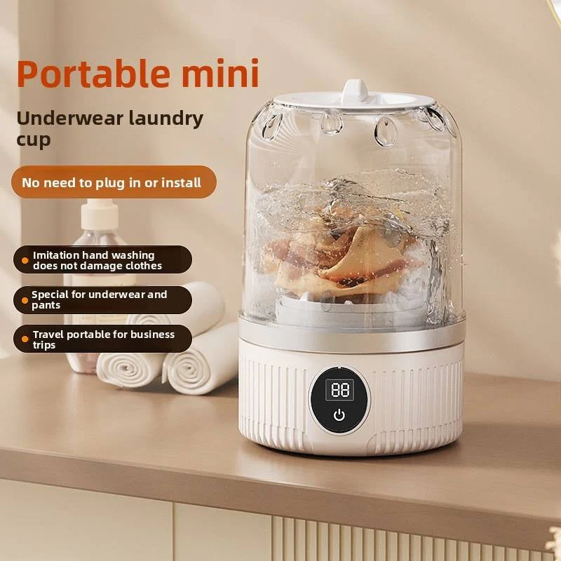 Premium Mini Underwear Washing Machine – Rechargeable Cordless Laundry Cup for Bras, Underwear & Socks - Image 2