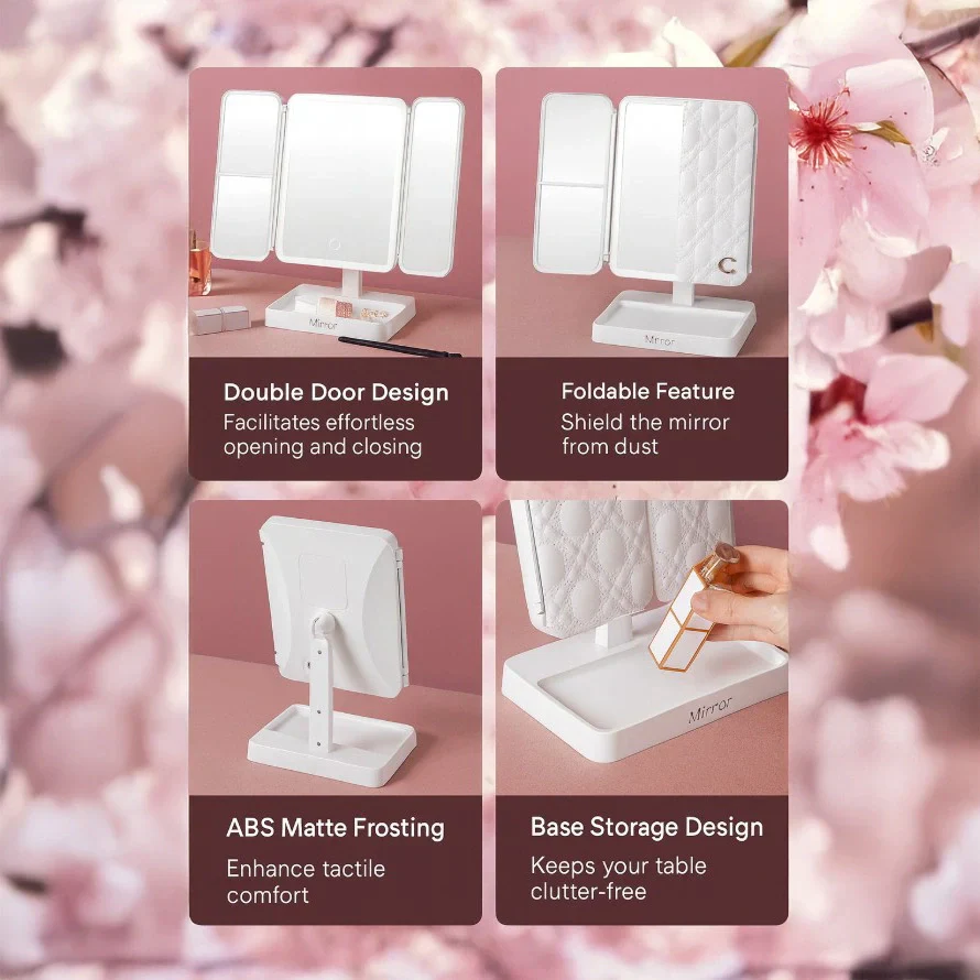 TriGlow™ Illuminated Trifold Vanity Mirror - Image 9