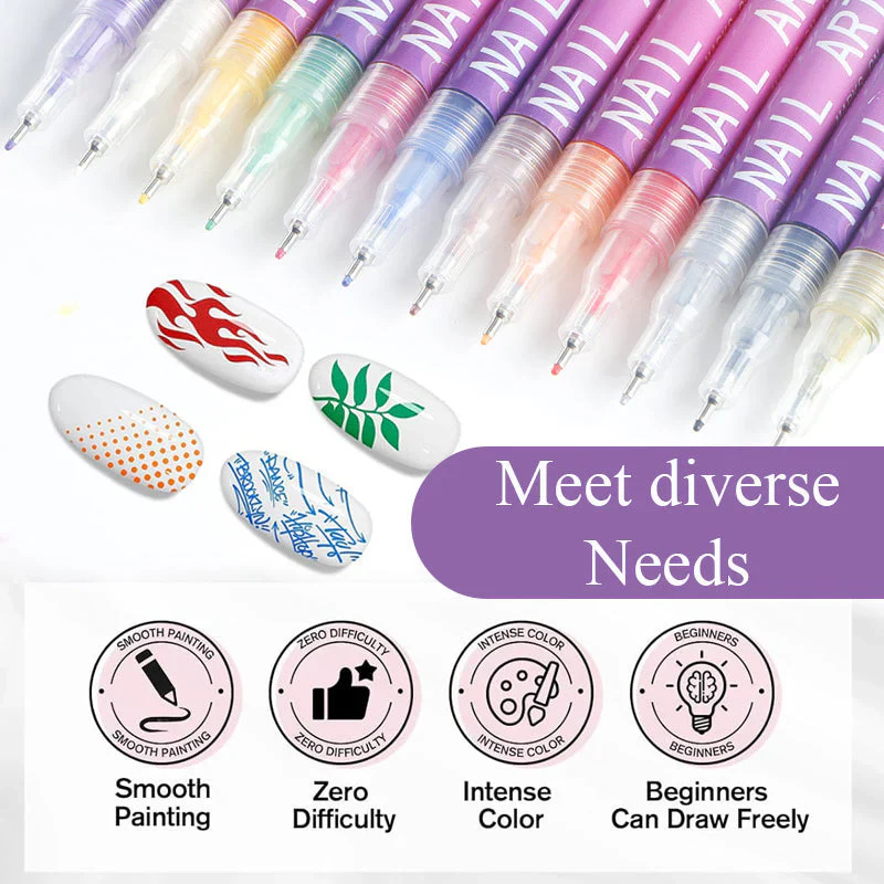 MagicMani™ - 12 Colors Nail Art Pen Marker Set for Creative Designs 💅🎨 - Image 5