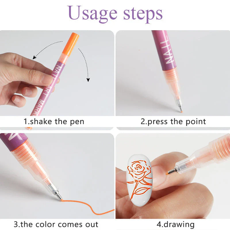 MagicMani™ - 12 Colors Nail Art Pen Marker Set for Creative Designs 💅🎨 - Image 8