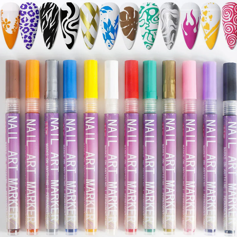 MagicMani™ - 12 Colors Nail Art Pen Marker Set for Creative Designs 💅🎨 - Image 9
