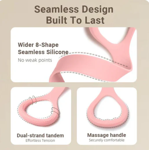 Figure 8 Silicone Resistance Exercise Bands (Pack of 2) - Image 3