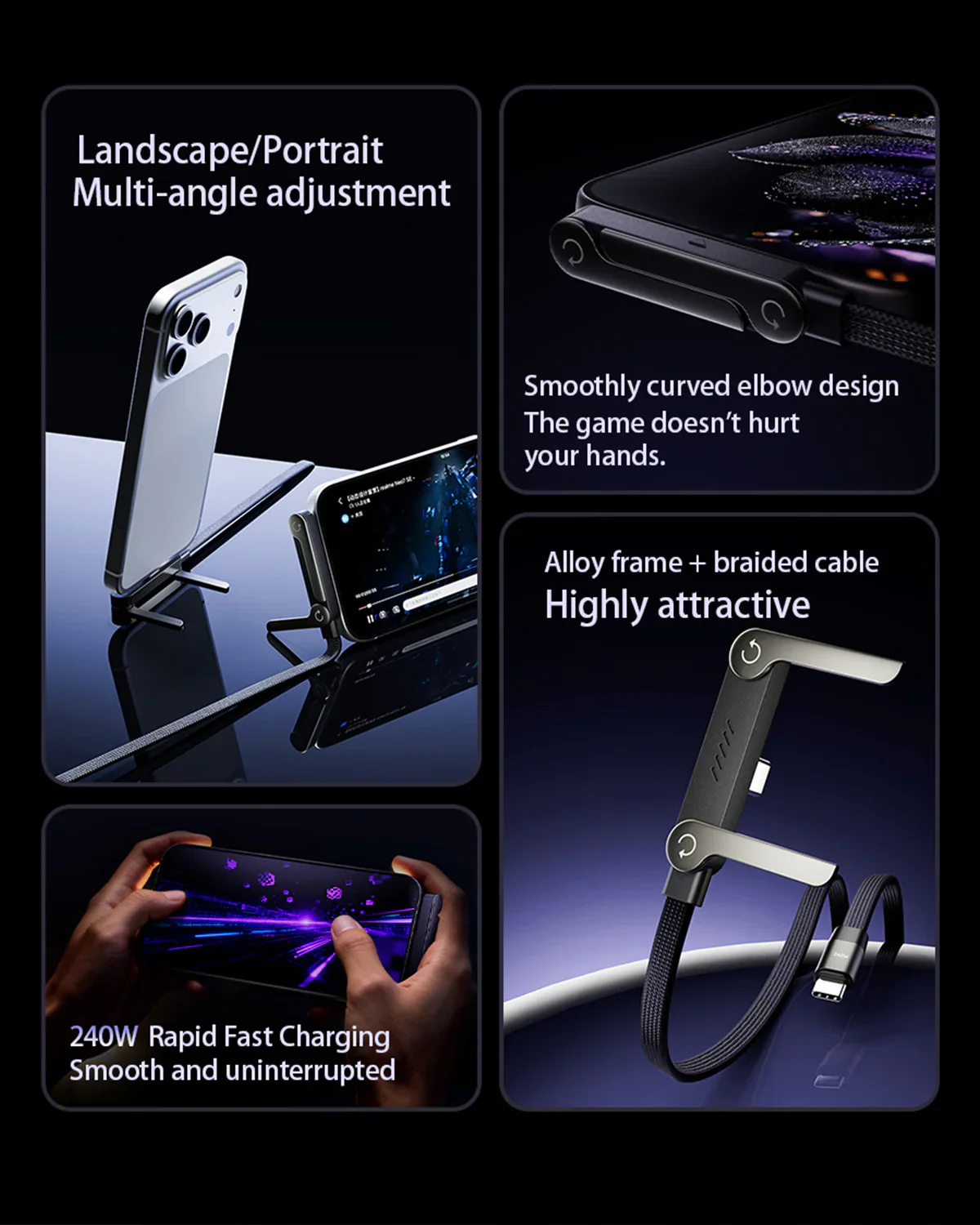 KickCable | 2-in-1 Stand Charging Cable (Type C) - Image 3