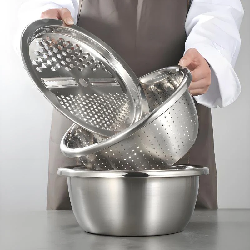 3-in-1 Multifunctional Stainless Steel Basin Set - Image 3