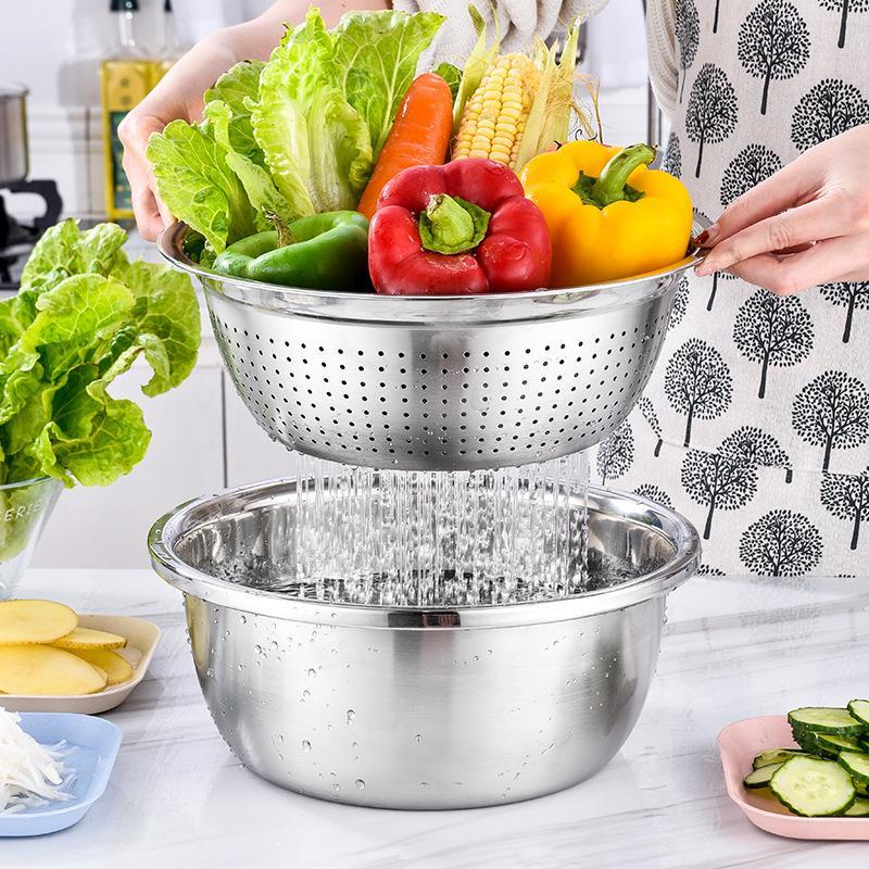 3-in-1 Multifunctional Stainless Steel Basin Set - Image 8