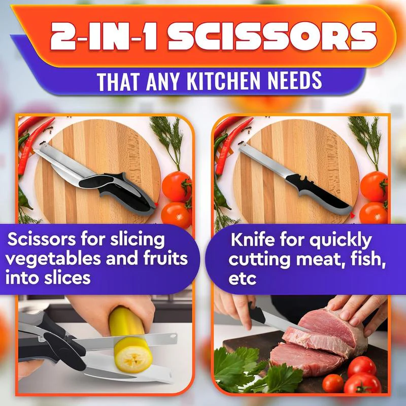 2-in-1 Smart Knife + Cutting Board Kitchen Cutter - Image 4
