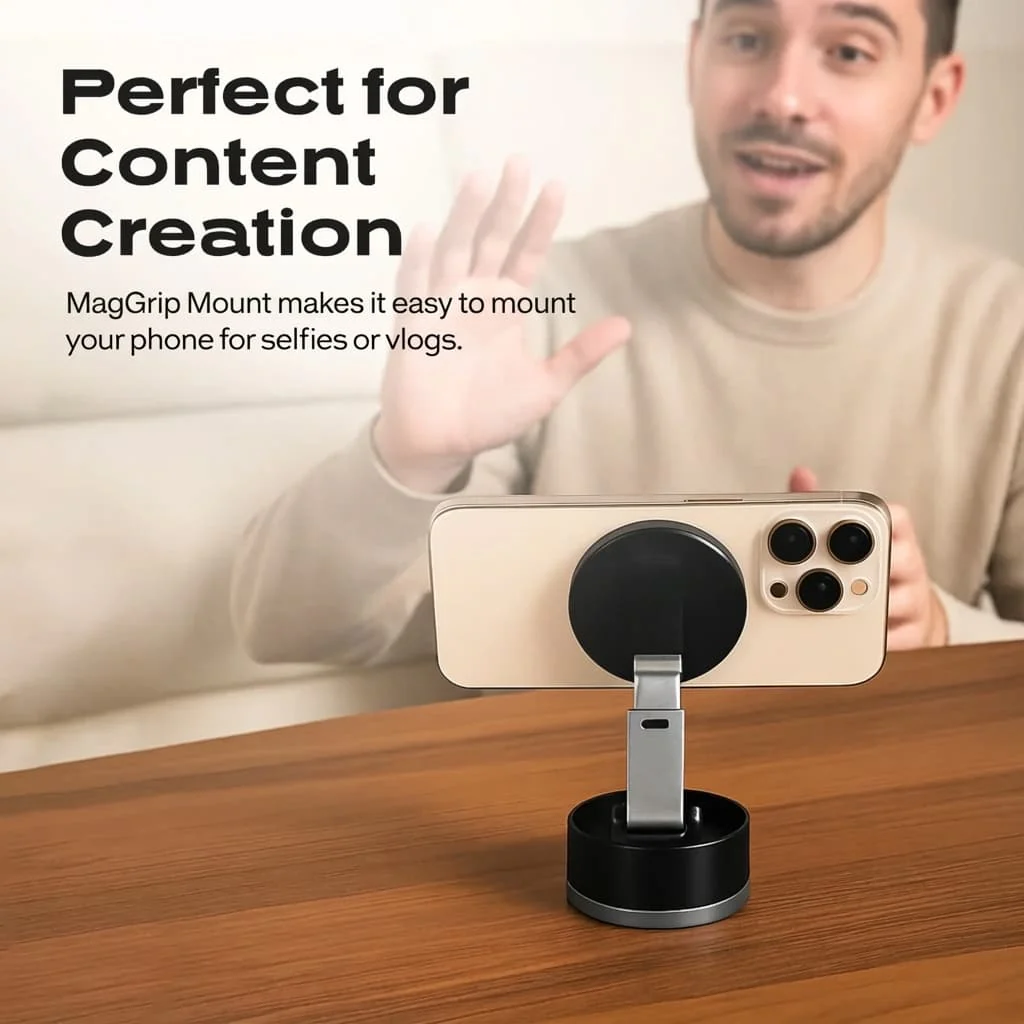 MagGrip Vacuum Mount (All iPhones, Android and Cases Compatible) - Image 5